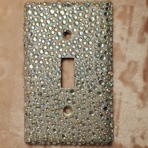 3 FOR $10/Light Switch Cover Silver Rhinestones